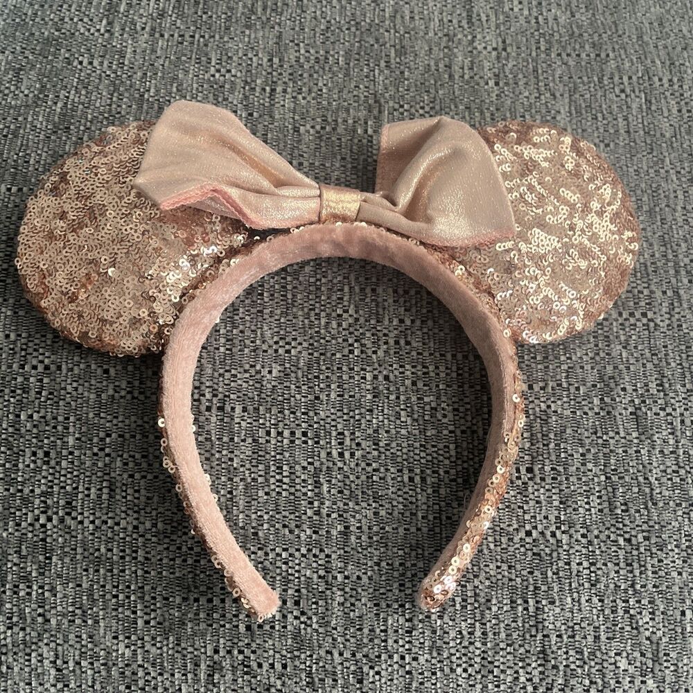 Disney Parks Briar Rose Gold Redesigned Minnie Mouse Ears Headband Bow Hat